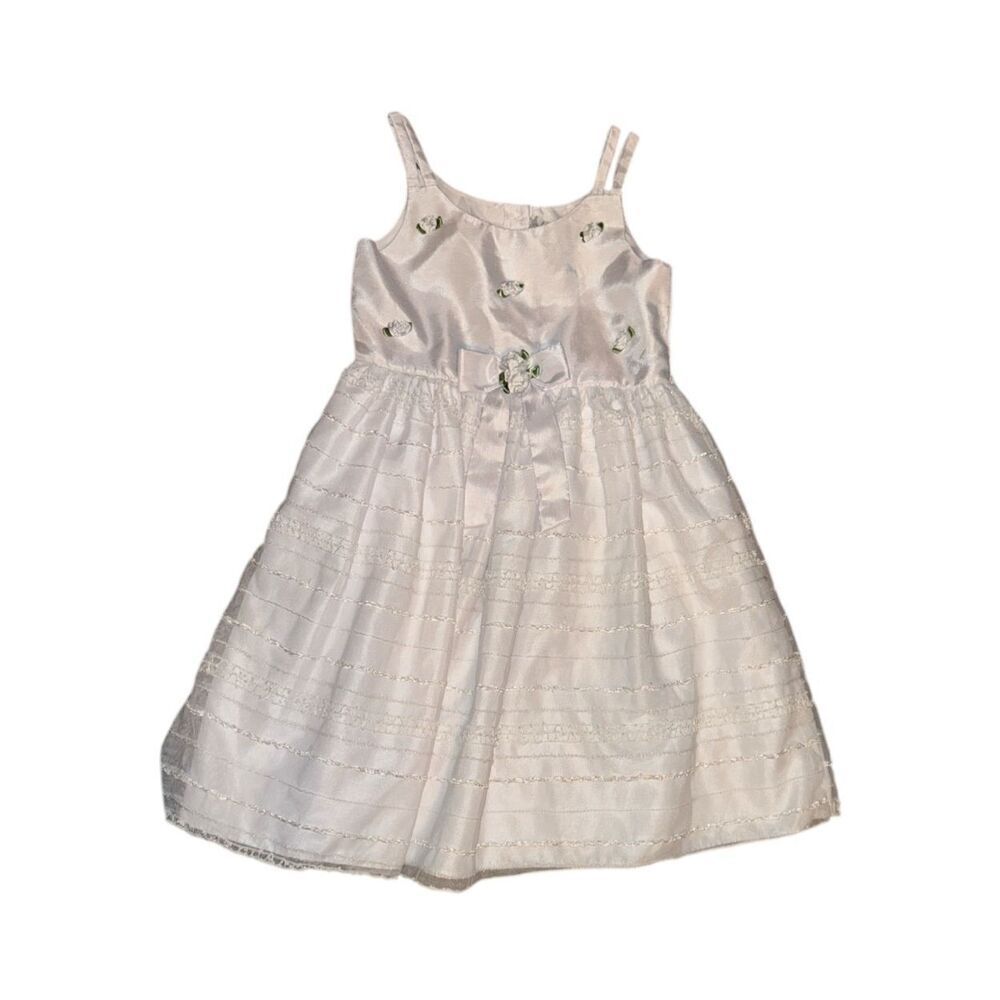 Youngland white dress Girls 6X